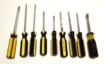 Lot Of Stanley Screwdrivers-including 100 Plus Nail Puller. Fixed Price $19.00.