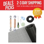 Durable Window And Door Screen Repair Kit - 48"X118" Fiberglass With Full Tools. Fixed Price $35.84.