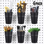 Kuhome 6 Set Ring Style Pegboard Hooks With Cups, Black,. Fixed Price $22.35.