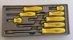 Vintage Snap On Tools Usa 8PC Yellow Hard Handle Screwdriver Set Phillips Flat. Fixed Price $253.00.