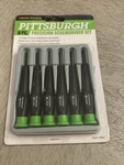 Pittsburgh 6PC Precision Screwdriver Set.-ergonomic Handles ITEM#47823. Fixed Price $12.99.