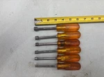 Mac Tools Metric Nut Driver Set Pc 6MM - 12MM Clear Yellow Handle Made In Usa. Fixed Price $40.00.