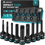 Libraton Impact Torx Bit Socket Set, 1/2" Drive, S2 Steel, 9PCS Star B.... Fixed Price $56.37.