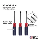 Klein Usa 250TH Limited Edition 3PC Screwdriver Set Heavy Duty Red White Blue. Fixed Price $39.99.