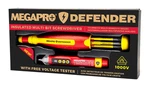 Megapro 6KIT-VDE Defender Combo Kit, Multibit Screwdriver & Voltage Tester. Fixed Price $108.00.
