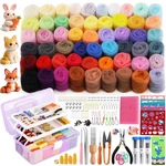 Needle Felting Kit, 55 Colors Wool With Storage Box, Need.... Fixed Price $43.59.