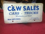 Dealership License Plate Vintage & W Sales Cars Trucks Greer Paper Rustic. Fixed Price $6.94.