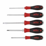 Wiha 53075 Piece Softfinish X Heavy Duty Slotted And Phillips Screwdriver Set. Fixed Price $70.00.