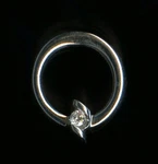 10K 2.13 Gram Solid White Gold 2.8MM Natural Diamond Circle Hoop Pendant *sd. Fixed Price $336.80.