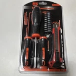 M&s Professional 14 Piece Screwdriver Set Tray Case MS-24003 Black Red. Fixed Price $15.85.