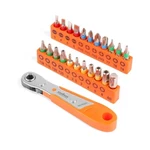 Sedy Orange, S2 Alloy Steel 21-PIECE Mini Ratchet Driver Set. Fixed Price $8.97.