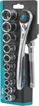 13-PIECE 3/8" Drive Socket Set AKM021-U 120-TOOTH Ratchet Handle Arc Swing. Fixed Price $49.74.