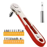 Aeiyiqco 22-IN-1 Magnetic Ratchet Screwdriver Set W/reversible Wrench & Red. Fixed Price $7.43.