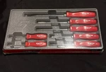 Snap-on SDDX70A 7PC Red Hard Grip Screwdriver Set Tool Made Usa Genuine. Fixed Price $298.00.