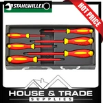 Stahlwille Screwdriver Set Piece 1000V Drall+ Vde 96469515. Fixed Price $119.61.