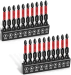 20-PCS Phillips Bits Impact, Magnetic 2'' 20PCS #2, Black. Fixed Price $10.03.