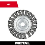 4 In. Carbon-steel Full-cable Twist Wire Wheel. Fixed Price $31.82.