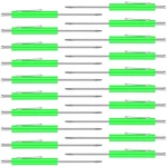 20 Pcs Pocket Screwdriver Double End Mini Set Dual-use Green. Fixed Price $34.58.