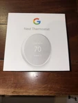 Google Nest Thermostat G4CVZ Snow White, Wifi, Smart, Programmable. Fixed Price $50.00.
