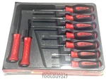 Snap On Tools SGDXPB90B 9PC Red Soft Grip Screwdriver & Striking Prybar Set. Fixed Price $269.95.