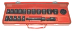 19PC. 1/2"DR.METRIC Std.impact Skt.set T&e Tools 98419. Fixed Price $118.24.