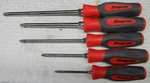 Snap-on 5PC Phillips/pozidriv Instinct Hard Grip Handle Red Screwdriver Set. Fixed Price $149.99.