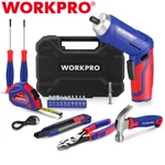 Workpro Home Tool Set 3.7V Rotatable Electric Screwdriver 18PC Portable Kit. Fixed Price $32.99.