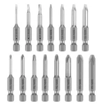 15 Piece Slotted Phillips Triangle Screwdriver Bit Set, 1/4 Inch Hex Shank S2.... Fixed Price $35.92.