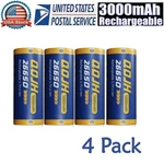 4 Pack Durable 26650 5000MAH 3.7V Rechargeable Li-ion Batteries Multipurpose. Fixed Price $12.39.