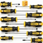 11-PIECES Magnetic Screwdriver Set 5 Phillips Flat Head Tips Magnetizer Tool. Fixed Price $16.99.