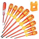 9 Piece 1000V Insulated Electrician Screwdrivers Set With Magnetic Tips, Slot.... Fixed Price $28.23.