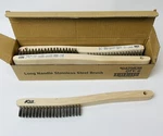 6 Pcs Blue Hawk 14 In. Long Wooden Handled Stainless Steel Welding Wire Brush. Fixed Price $28.99.