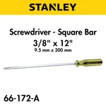 Stanley 100 Plus 66-172-A Screwdriver Square Blade/standard Tip 3/8 In X 12. Fixed Price $18.00.