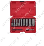 Vct 11PC 3" Deep Spiral Bolt Extractor With 3/8" Drive. Fixed Price $34.95.