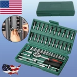 46PCS Socket Ratchet Wrench 1/4" Screwdriver Bits Torx Hex Set. Fixed Price $8.49.