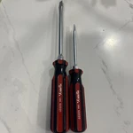 Husky Screwdrivers Black & Red Slotted Flathead 50021 50020 Usa Made Nos. Fixed Price $28.99.