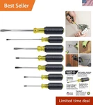 Klein Tools 85076 7-PIECE Screwdriver Set Durable Chrome-plated & Comfortable. Fixed Price $86.99.