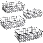 Baskets, Set Of 4 Black - Hooks Any Accessories. Fixed Price $42.92.