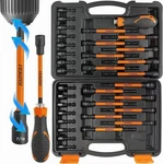 33PCS Magnetic Nut Driver Set With Long Handle 6 Inch Metric & Sae, Black. Fixed Price $61.99.