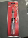 Husky 6-IN-1 Screwdriver Clear Plastic Handle 1002-646-248. Fixed Price $11.95.