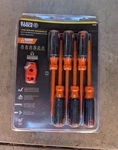 Klein Tools Insulated Screwdriver Set Plus Magnetizer, 7-PIECE 85077INSR. Fixed Price $45.95.