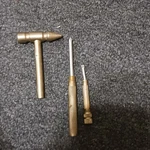 Vintage Brass Hammer And Screwdriver Tools Set Collectible Lot Unique Decor. Fixed Price $5.00.