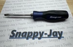 Snap-on Tools Usa New Power Blue 1/4" Tip Soft Grip Flat Head Screwdriver SGD4B. Fixed Price $59.95.