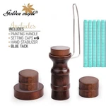 Golden Maple: Magnetic Miniature Painter Handle - 360 Swivel + Caps Batch Army. Fixed Price $18.82.