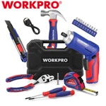 Workpro Tool Set 3.7V Rotatable Electric Screwdriver 18PC Portable Home Kit. Fixed Price $32.99.