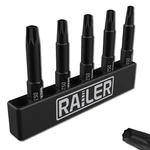 Railer Double Square 8 Point Star Bit Set, 5PC S2 Steel Inch Spline Faste.... Fixed Price $12.91.