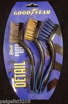 Detail 3-PIECE Brush Set: Brass, Steel, Nylon. Fixed Price $9.73.
