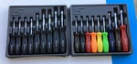 Snap-on Tools Usa 9 Piece Sae & Metric Hard Grip Nut Driver Sets, Like New. Fixed Price $399.50.