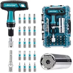 Libraton 24PCS Universal Socket & Ratchet T-handle Screwdriver Set With.... Fixed Price $43.86.