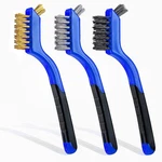 New 3-PACK Wire Brush Set Stainless Steel Brass Nylon For Rust Cleaning Detail. Fixed Price $14.98.